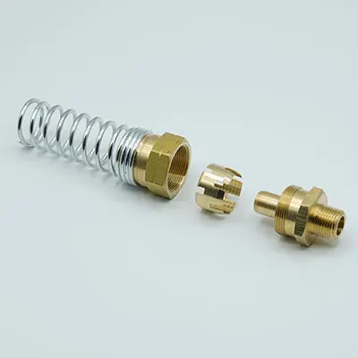 male connector with spring guard air brake hose fitting