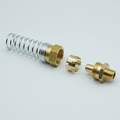 male connector with spring guard air brake hose fitting